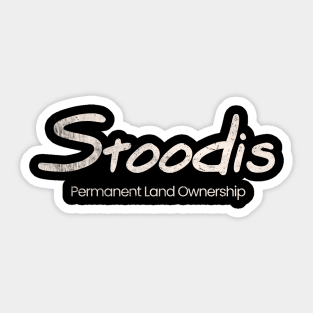 Stoodis Permanent Ownership White Print Sticker